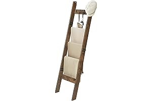 Rustic Brown Decorative Ladder for Multipurpose Storage