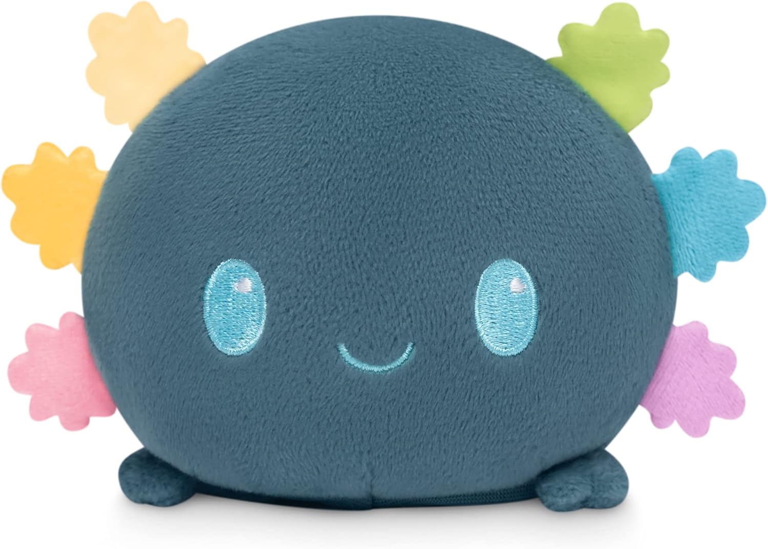 TeeTurtle - Plushie Tote Bag - Blue + Rainbow Axolotl - From the creators of the Original Reversible Octopus Plushie - Take Your Plush Pal Wherever You Go! - Image 7