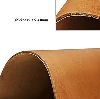 Vista 5 de Hojas de cuero genuino Herramientas de cuero de grano completo 3.6mm-4.0mm (9-10oz) piezas de cuero de vaca cuadrado de peso pesado