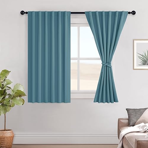 Miniatura 53 de Hiasan Cortinas opacas blancas extra anchas para dormitorio, cortinas opacas térmicas extra anchas de 72 pulgadas de largo, con pestaña trasera,