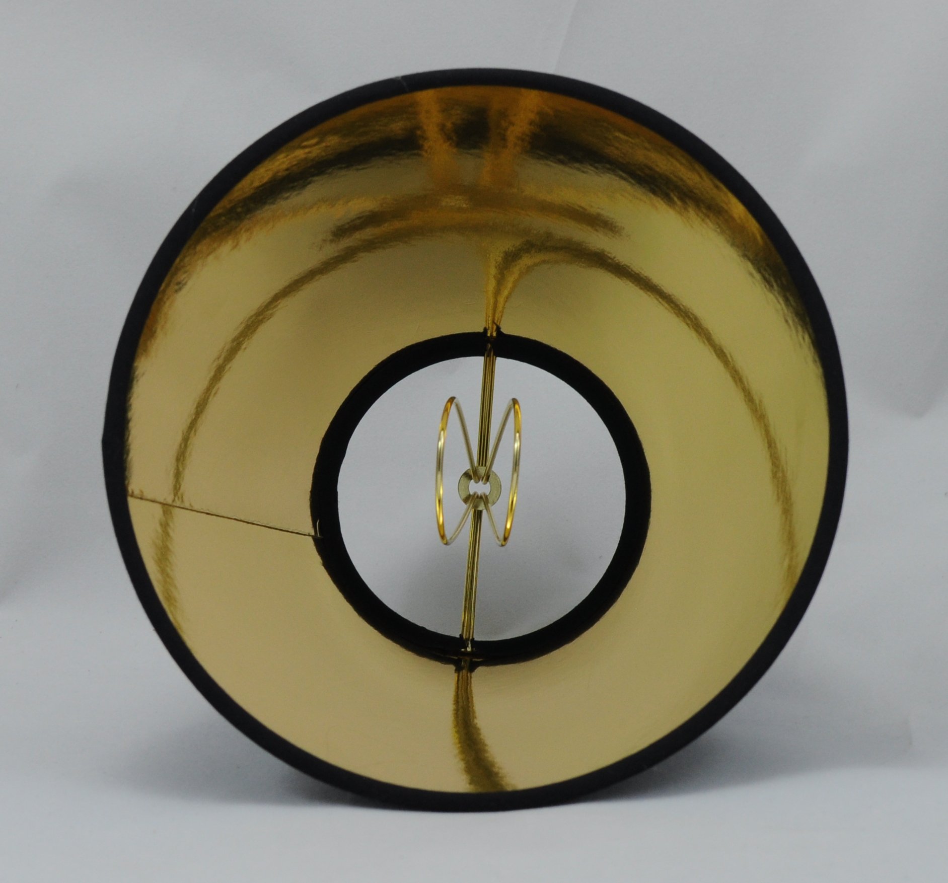 Urbanest Set of 6 Black Parchment Chandelier Lamp Shades with Gold Paper Liner 5-inch, Clip On