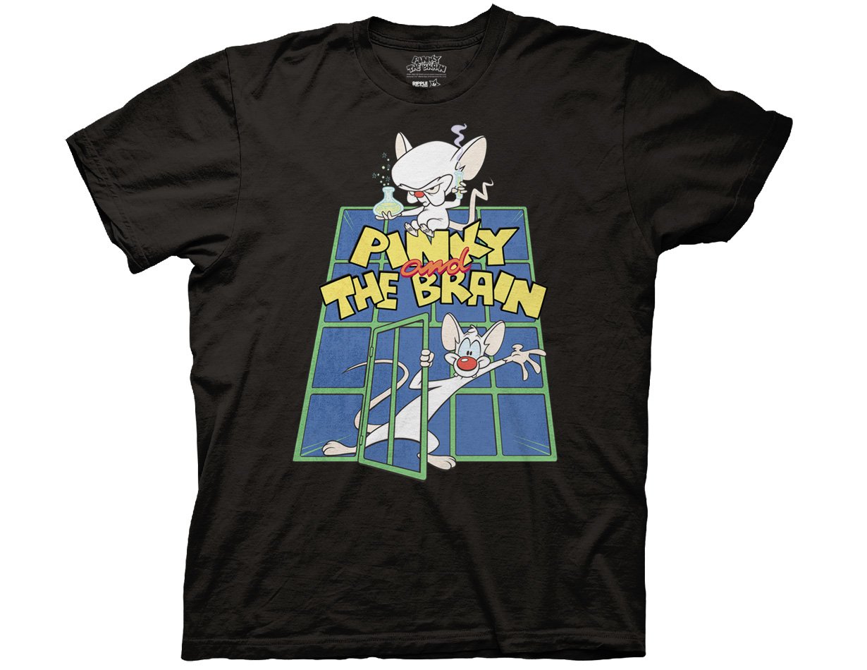 Animaniacs Adult Unisex PB Windows Light Weight 100% Cotton Crew T-Shirt