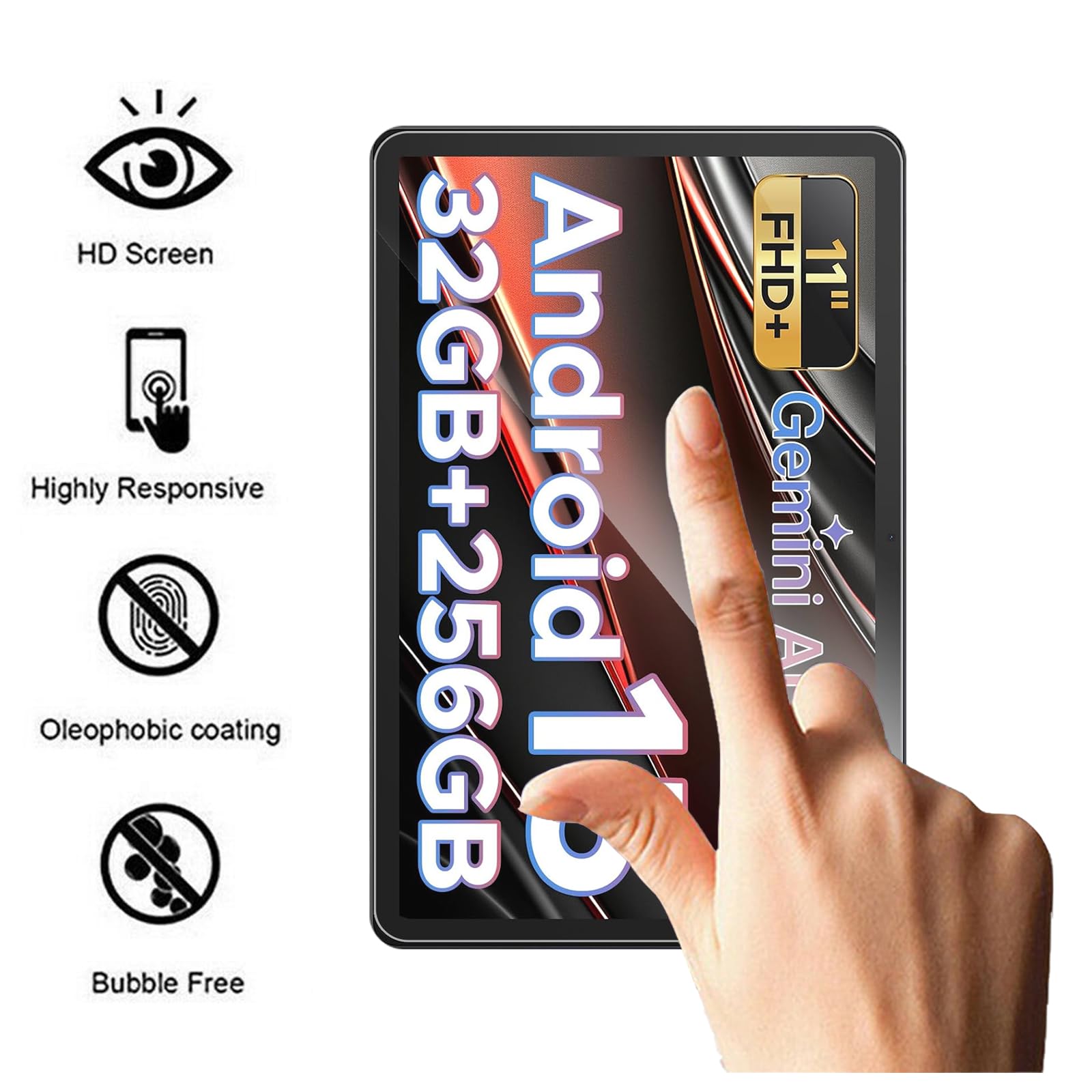 XunyLyee 2-Pièces, Verre Trempé Pour Samsung Galaxy Tab A9 (8.7 Pouces