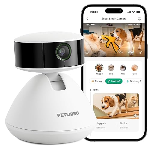 AI Dog Camera Pet Camera Indoor with Phone App [Multi-Pet