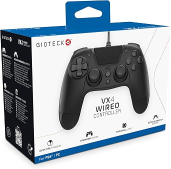 Gioteck VX4 Wired Controller for PlayStation 4 (PS4) - Black