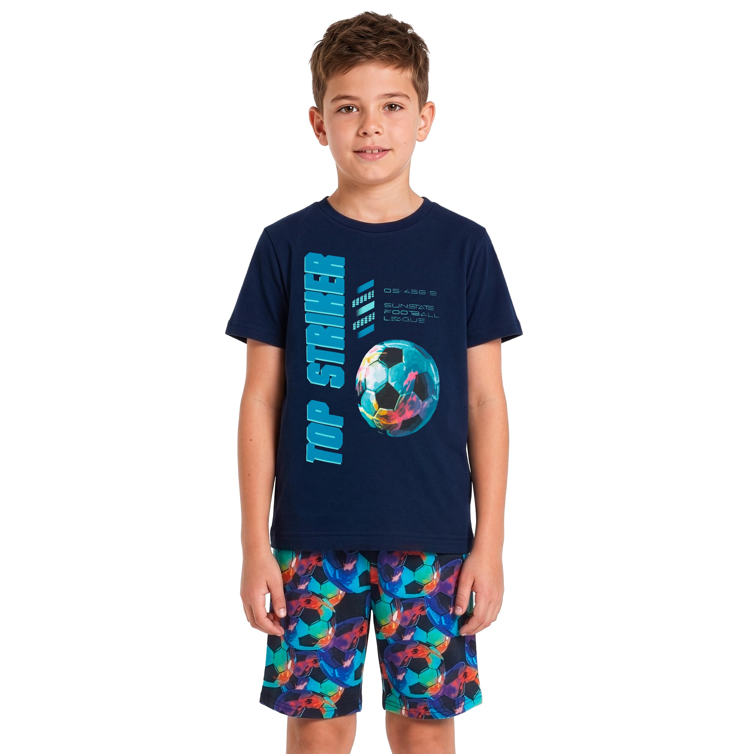 Harry Bear Pigiama da Bambino, Pigiama Ragazzi Corto da Calcio, Pigiami Estivo da Bambino