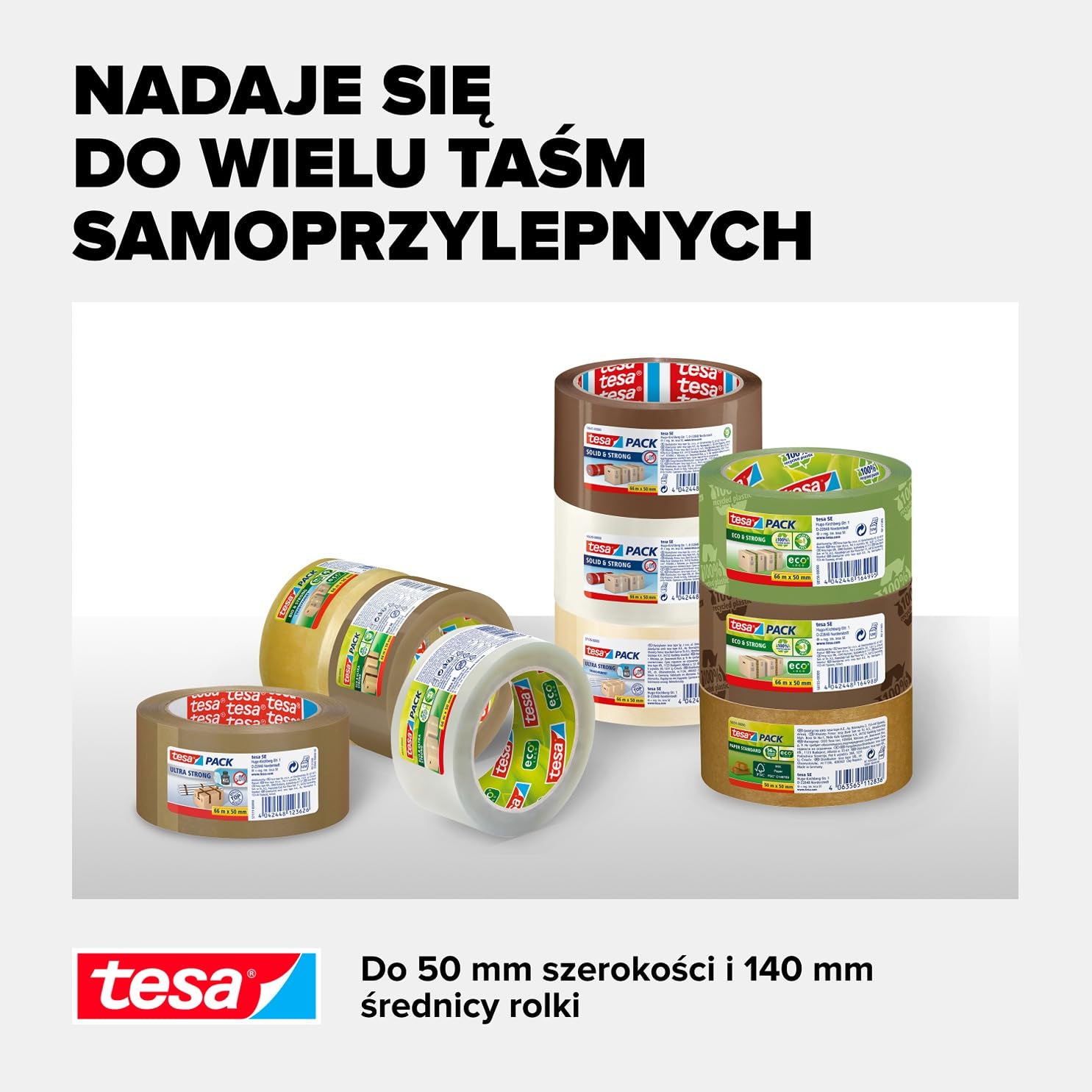 Tesa Pack 58166 Oklejarka, Brązowy, 66m x50mm