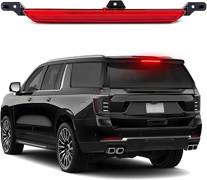 LED Third Brake Light Compatible with 2021 2022 2023 2024 2025 Tahoe Suburban Yukon Yukon XL Escalade Escalade XL, High Mount 3rd Brake Light, Rear Center Stop Light, Clear Len