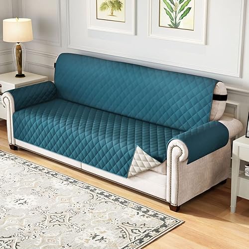 Miniatura 8 de Fundas de cojín impermeables para sillón reclinable, funda antideslizante para sofá de 1, 2, 3, 4 plazas, funda protectora para gatos y perros, Negro