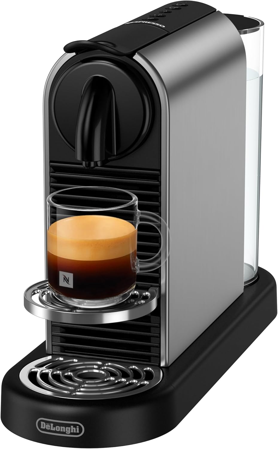 Nespresso CitiZ Platinum EN220.T coffee machine with a cup of coffee