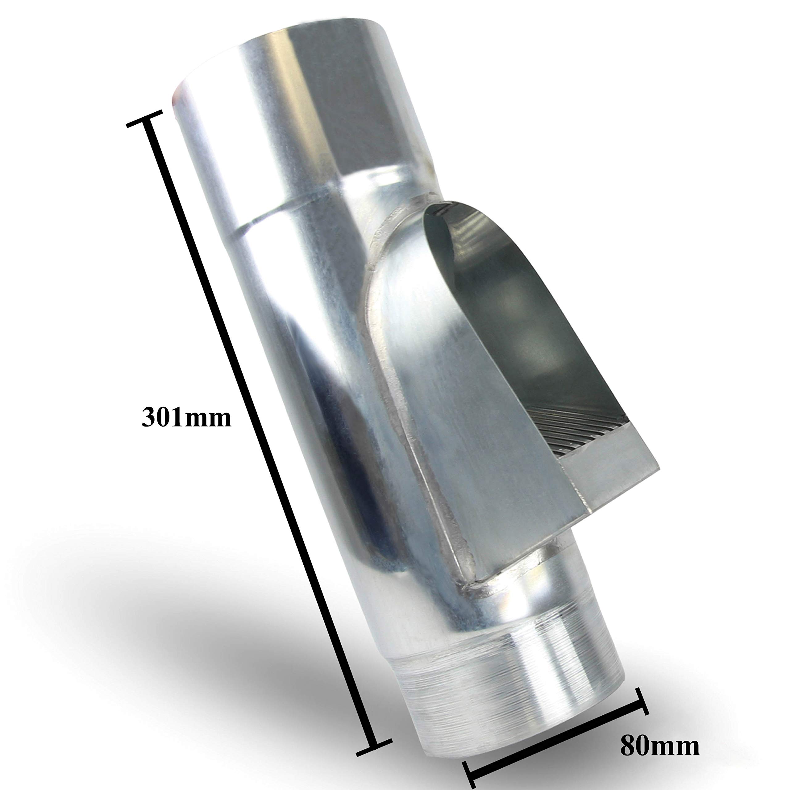 Fallrohrfilter von CurtMaxx | Effektiver Filter für Fallrohre - filtert Laub, Äste und Schmutz aus dem Fallrohr | Ø 80 mm, Zink