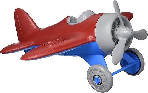 Green Toys Avión rojoazul CB fingir juego habilidades motoras niños volando juguete vehículoSin BPA ftalatos PVC apto para lavavajillas plástico