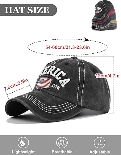 Miniatura 5 de Gorra de béisbol de algodón para hombres y mujeres, bordado, envejecida, de algodón, divertida, ajustable, para papá