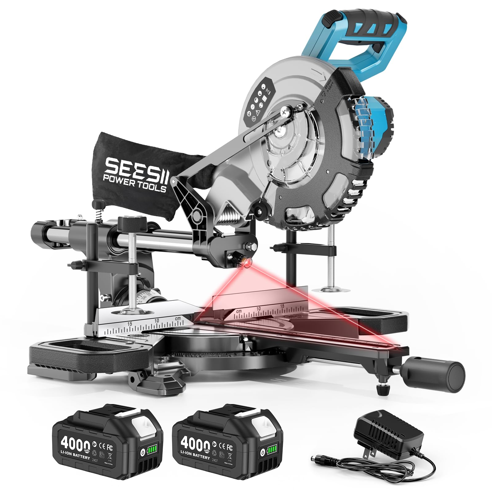 Amazon | SEESII 卓上スライド丸のこ 刃径210mm 最大切断幅305mm 充電