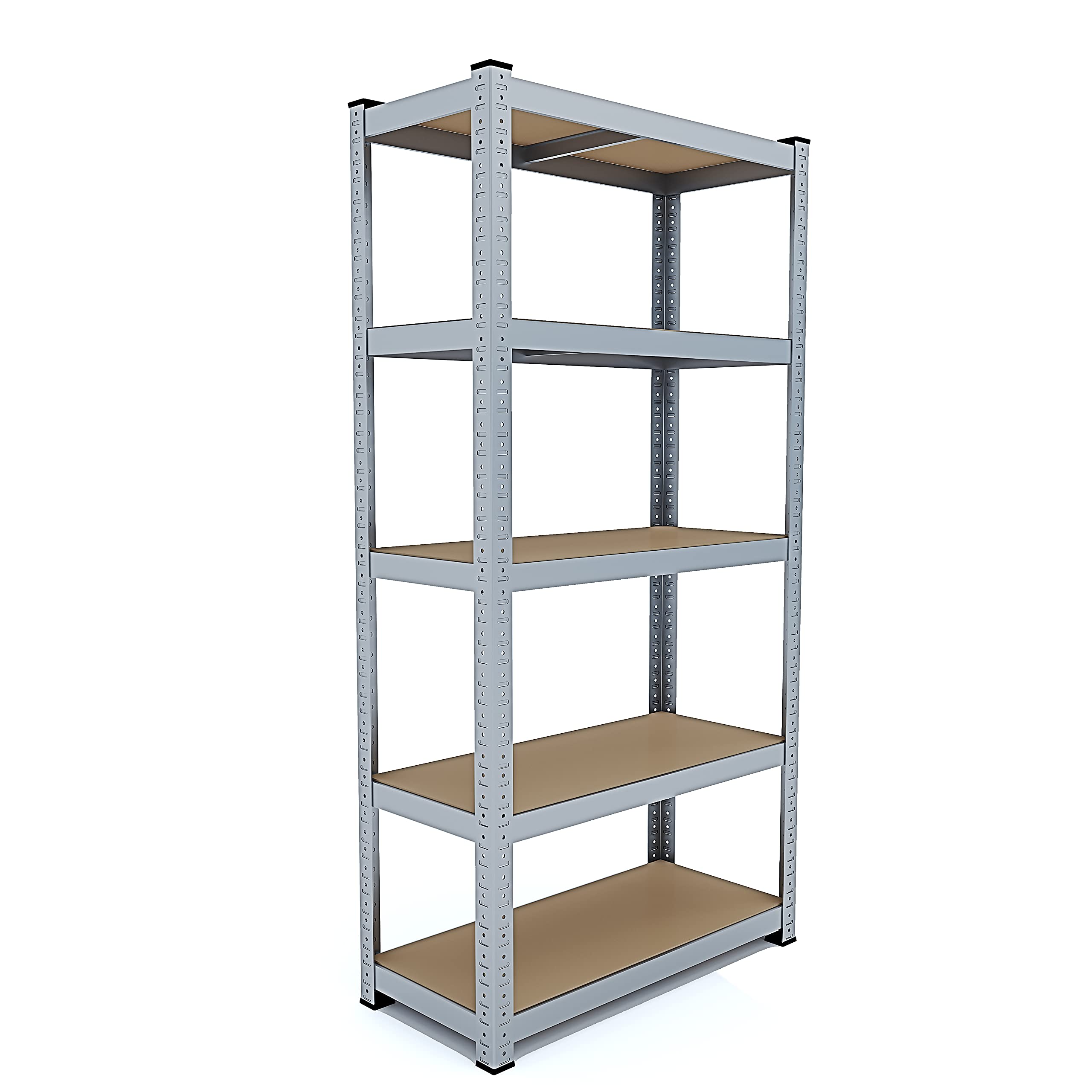 Arreditaly Set Di 2 Scaffali Per Garage In Metallo E MDF Ad Alta Portata Fino a 875 kg Scaffale Con 5 Ripiani Regolabili Officina Cantina Magazzino Capannone Design Modulare 180 x 90 x 40 cm