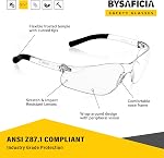 12 Pack Verres de sécurité transparents en vrac, UV Lunettes de protection avec lentille en polycarbonate résistant aux rayures, lunettes de protection pour hommes femmes, ANSI Z87.1 Lunettes de protection des yeux