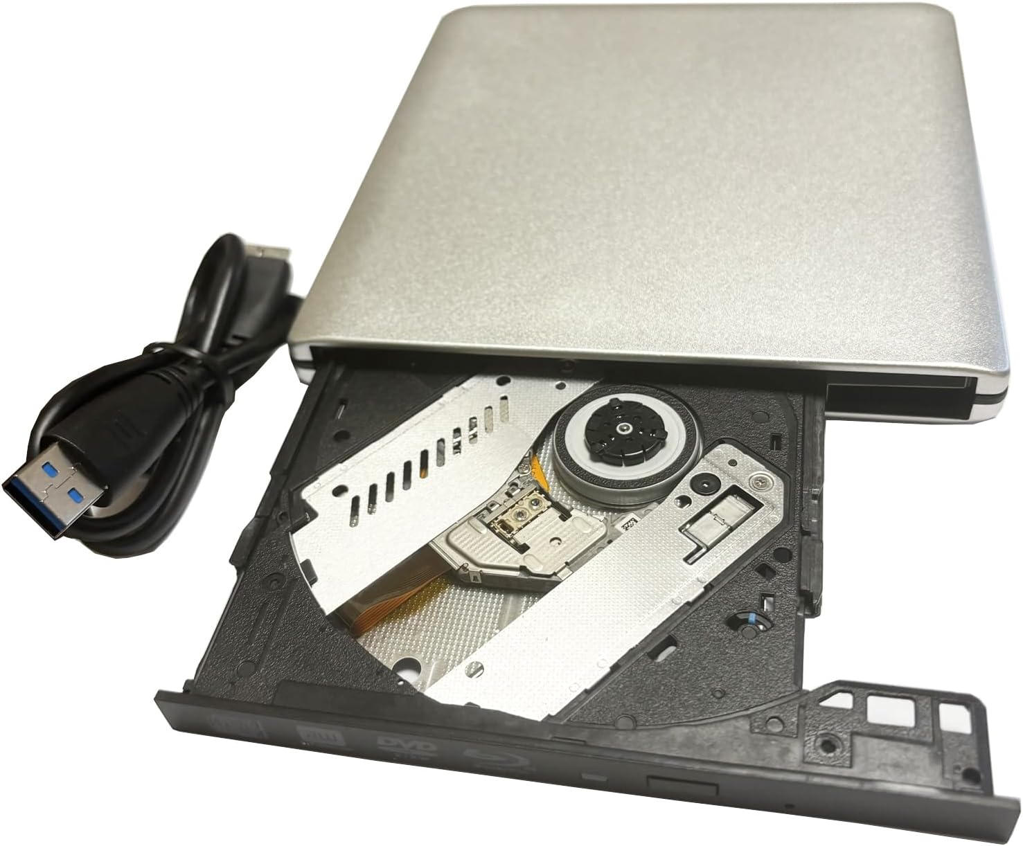Ultra Slim Aluminum USB 3.0 External UHD 4K Blu-Ray Burner Writer BD-RE DVD RW Drive for Laptop and Desktop PC
