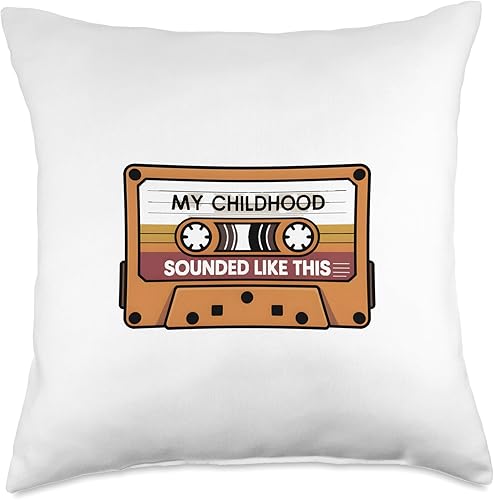 Miniatura 4 de My Childhood Sounded Like This Retro Cassette Throw Pillow
