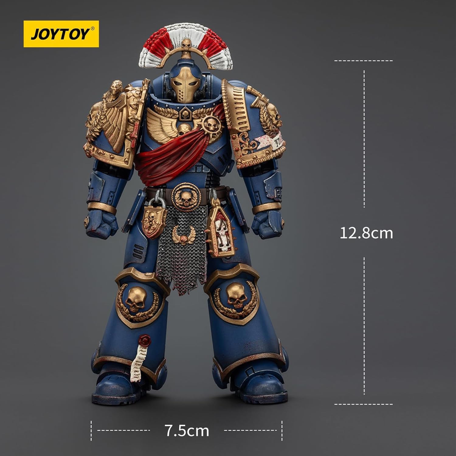 JOYTOY Warhammer 40 000 1/18 Ultramarines Relic Secundus pancerz z karabinem śrubowym, mieczem łańcuchowym i pistoletem śrubowym, 12,8 cm, zestawy kolekcjonerskich figurek akcji
