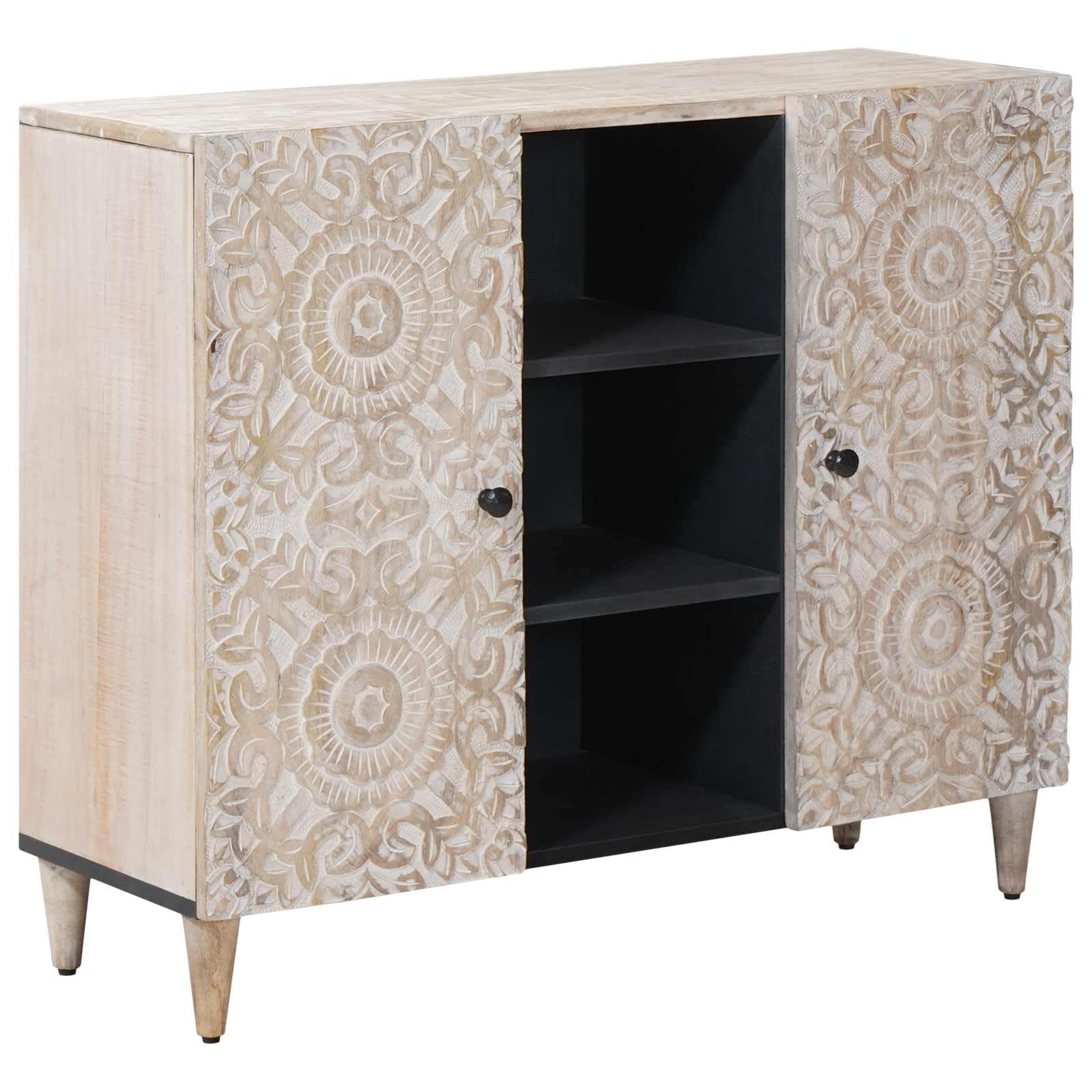 Meuble rangement blanc compact bois massif gain de place