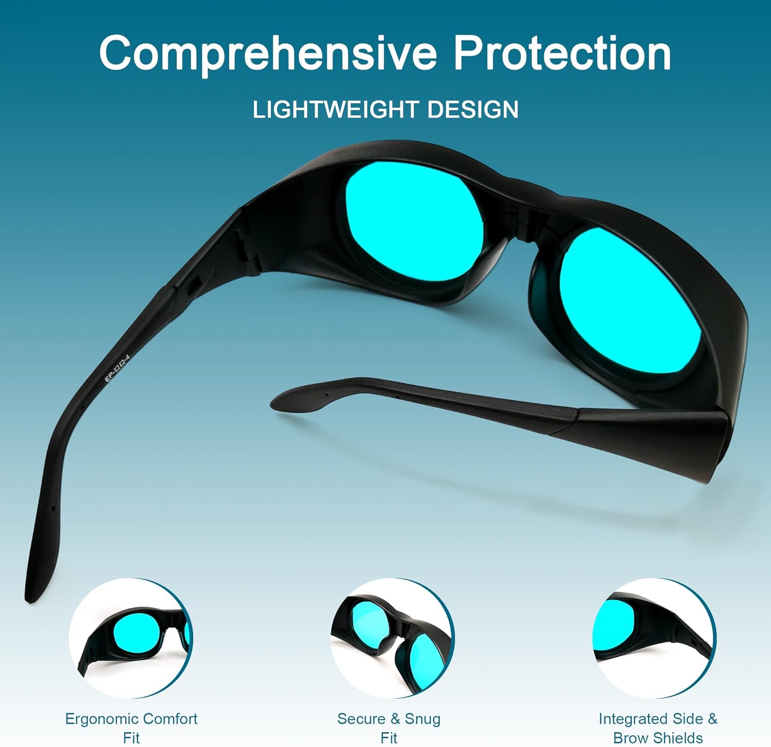 MCWlaser Laser Safety Glasses 680-1100nm OD7+;YAG,Module Infrared Laser and Cold Light Eye Protection Laser Goggles for 755nm, 808nm, 980nm, 1064nm, 1080nm