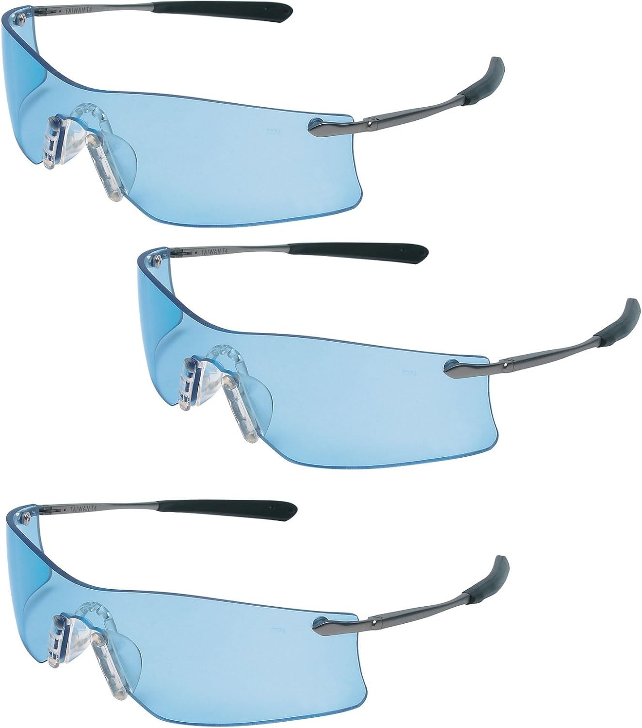 Crews (3) MCR Safety Glasses Blue Anti-fog Lens Rubicon T4113AF
