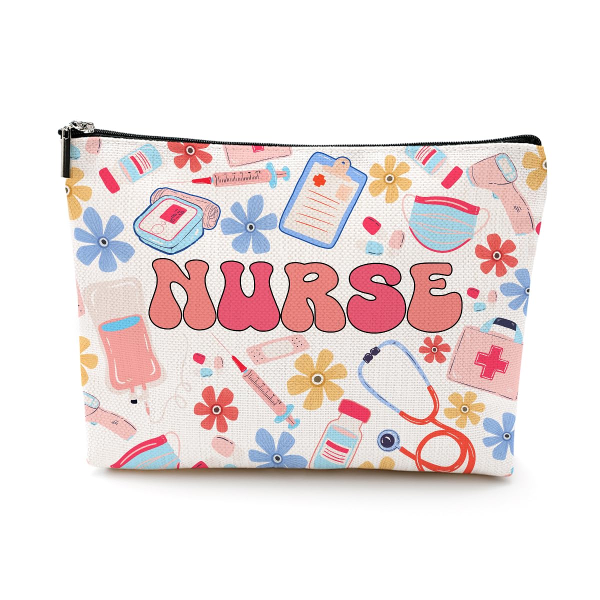 Bolsa de cosméticos para enfermera, regalos de enfermera, bolsa de maquillaje de agradecimiento para enfermeras, regalo de cumpleaños, regalo de enfermería, artículos esenciales para estudiantes