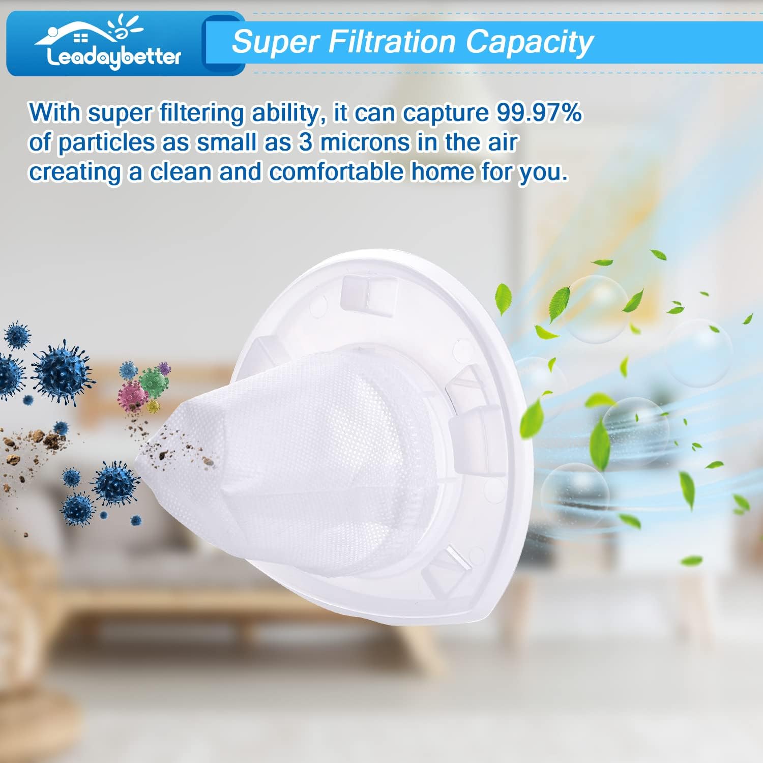 Filter Replacement for Black & Decker VF110 Dustbuster Hand CHV9610, CHV1210, CHV1410, CHV1410B, CHV1410L, CHV1510, BDH2000L Vacuum Cleaner, Compare to Part # VF110 (5Pack)