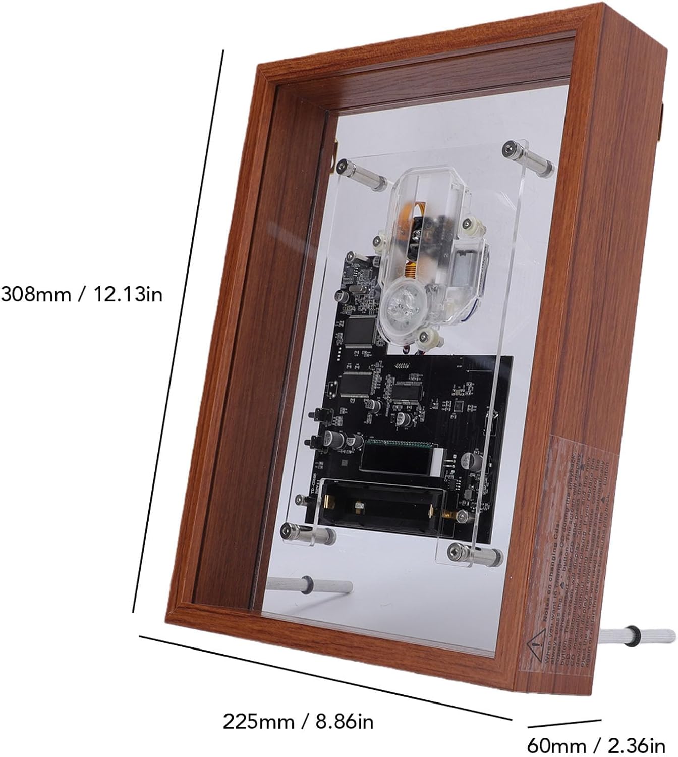 Retro Music Photo Frame CD Player, Wall Mount Desktop Transparent Acrylic Bluetooth 5.0 Player with HiFi Sound, 2600mAh Removable Battery for Home Decor Gift