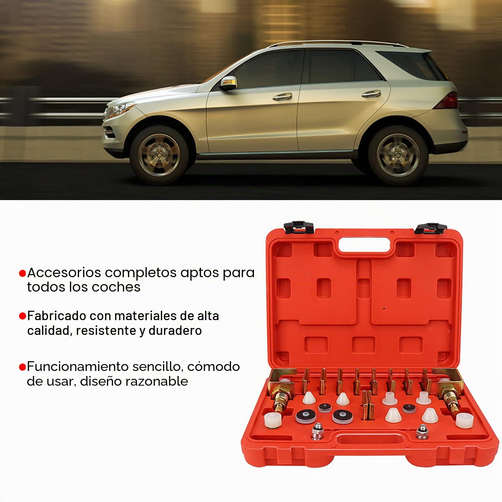 aqxreight 26Pcs Set Automotriz Aire Acondicionado Fuga Detector Herramientas Auto AC Detección Probador Reparación Herramientas para Coche Camión Auto AC Compresor