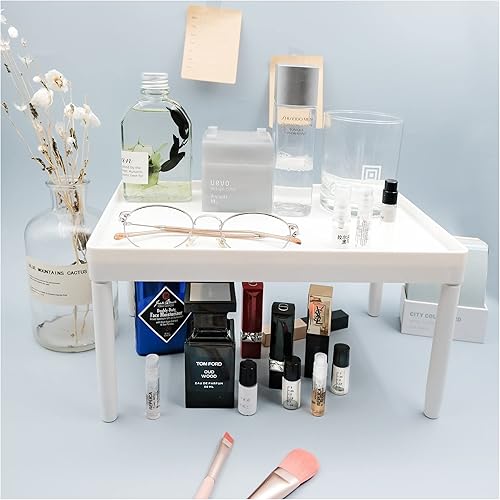 Miniatura 5 de souG - Organizador de escritorio para cocina, baño, oficina, dormitorio, soporte de almacenamiento de artículos de escritorio de doble capa y