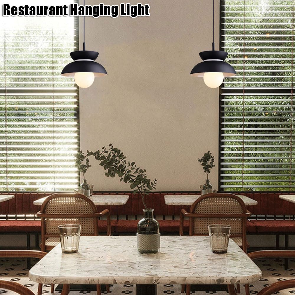 E27 Base Ceiling Pendant Light, American-Style Metal Chandelier, Personalized Single-Head Hanging Lamp Shade, Decorative Lighting Fixture for Hallways and Entryways