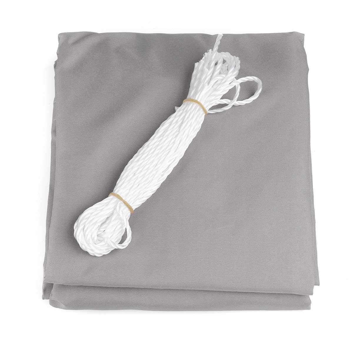 Sun Shade Sail Awning Canopy Waterproof Sunscreen 98% UV Block PES for Garden Patio Canopy with Free Ropes Triangle Rectangle Square(Grey,1.5x2.5) — view 8