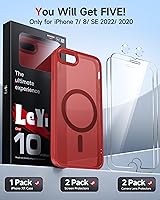 Vista 117 de LeYi Funda para iPhone XR: con protector de pantalla X2 + 2 funda para cámara [compatible con MagSafe] Funda protectora magnética i iphoneXR