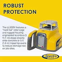 Vista 2 de Spectra Precision LL300N-2 Kit láser giratorio autonivelante con trípode, GR152 Professional - Caja del sistema - Varilla de grado (pulgadas)