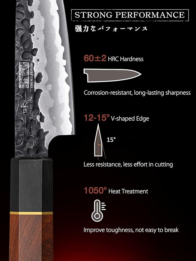 Set Cuchillos Cocina 8 Piezas Acero Inoxidable con Base miniatura 5