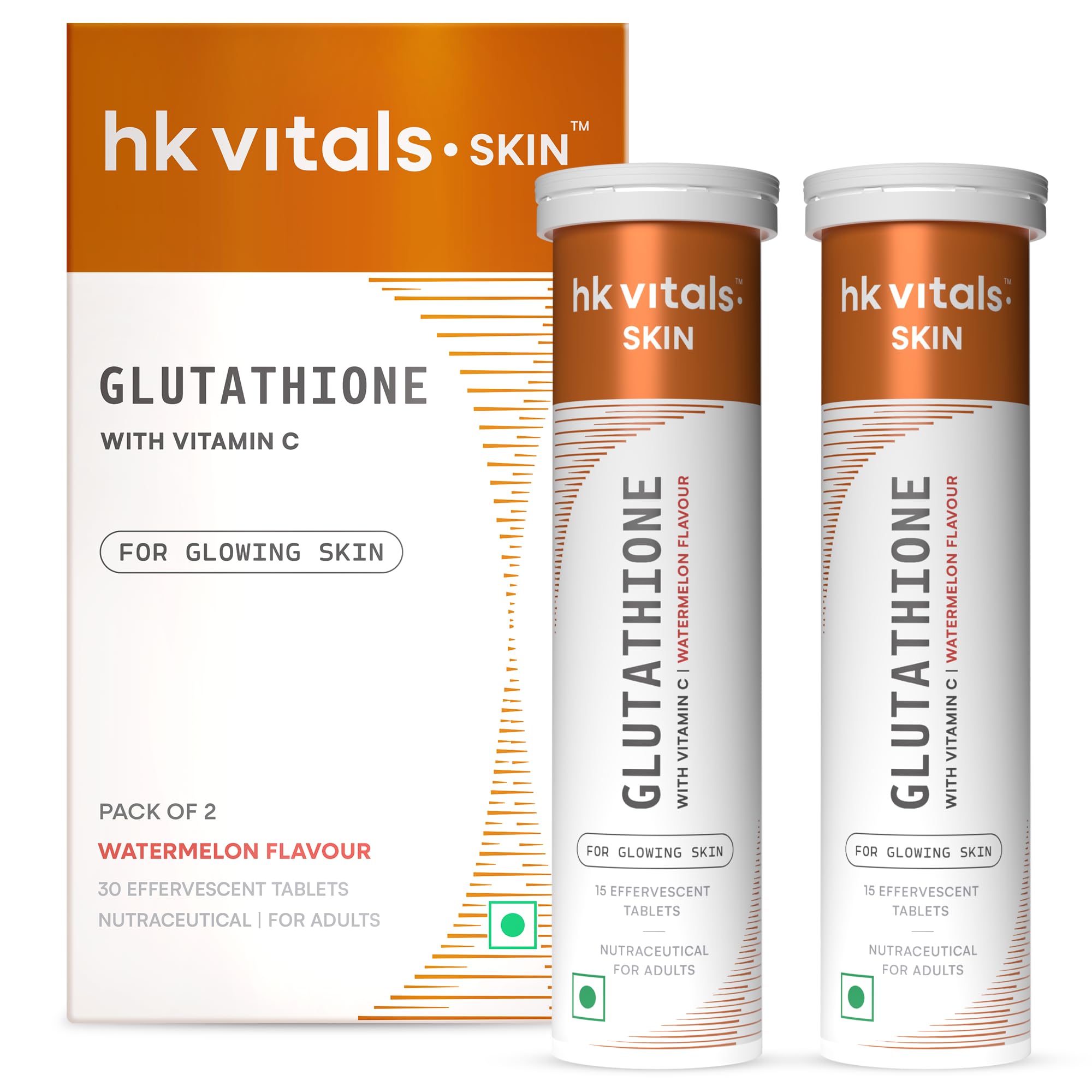 hk vitals glutathione reels Glutathione, Watermelon, 15 Effervescent Tablets (Pack of 2) | L- with Vitamin C & E سيروم للعناية بالبشرة الباهتة Size:120 Day Why Gray Hair Turns