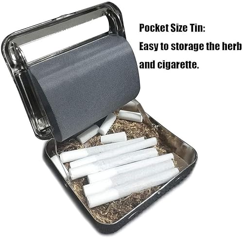 Miniatura 3 de Yiasangly Caja de balanceo automática del tabaco del cigarrillo del metal, máquina portátil del rodillo del cigarrillo del metal, 229.7 ft m -