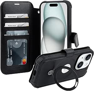 VANAVAGY Compatible For IPhone 16 Pro Wallet Case With RFID Blocking Card Holder, PU
