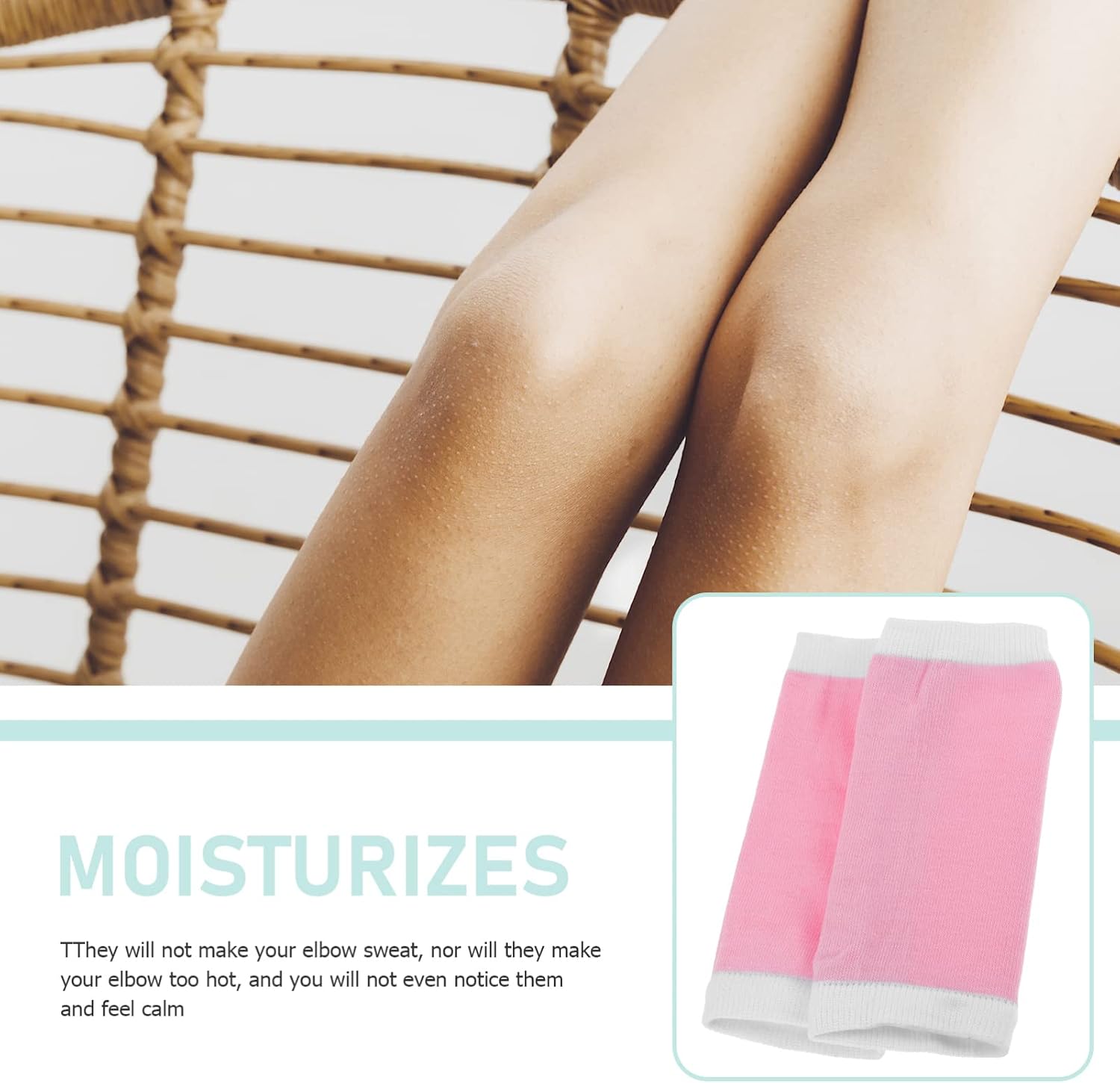 1pair Moisturizing Elbow and Knee Covers Exfoliating Gel Sleeves for Dry Skin Treatment Female Beauty Tool for Cracked Elbows and Knees Hydrating and Breathable Care