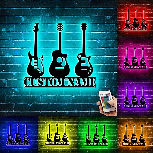 Miniatura 2 de Letrero de neón con forma de guitarra personalizada, luces LED de neón, letrero de luz LED de guitarra con alimentación USB para decoración de