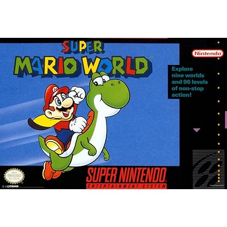 Pyramid America Super Mario World Super Nintendo NES Game Series Box Art Yoshi Luigi Princess Peach Cool Wall Decor Art Print Poster 12x18