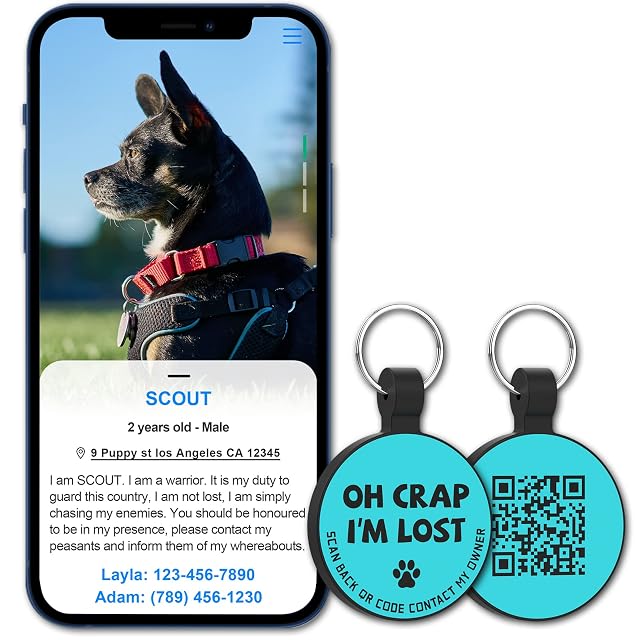 Foto 4 de 6 de MYLUCKYTAG ID de silicona silenciosa para mascotas con código QR