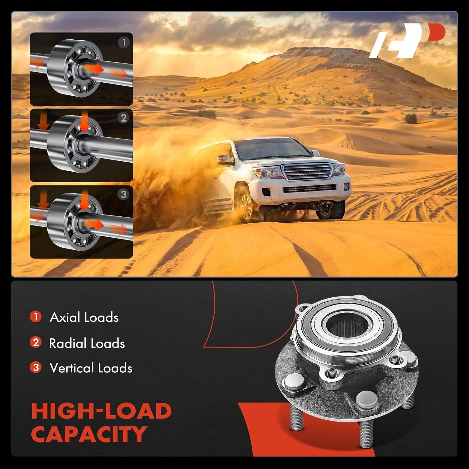 A-Premium 2 x Front Wheel Bearing and Hub Assembly with 5-Lug Compatible with Mazda CX-5 2013-2022, 6 2014-2019