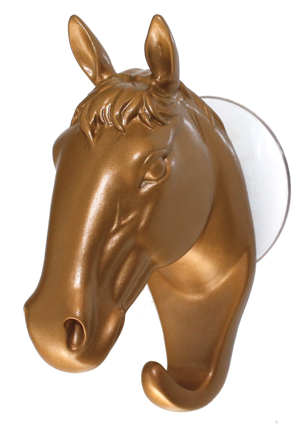 Lucore Horse Hook, Animal Head Key Chain & Utility Wall Hook & Hanger w/ Suction Cup (Bronze)