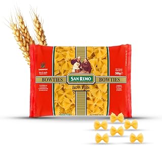 San Remo Bowties Pasta 500g | Healthy No Maida | Durum Wheat Semolina | Farfalle Shape | Perfect for Creamy Sauces, Cheese & Salads | Vegan