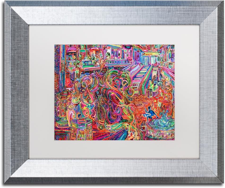 Mall by Josh Byer, White Matte, Silver Frame 11x14-Inch