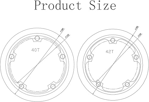 Miniatura 6 de Prowheel Ebike 130 BCD 42T 44T 46T 48T Alloy 6061 CNC Chainring,ChainWheel and Replacement Chain Guard,for 6-12 Speed MTB,e-Bike,Electric
