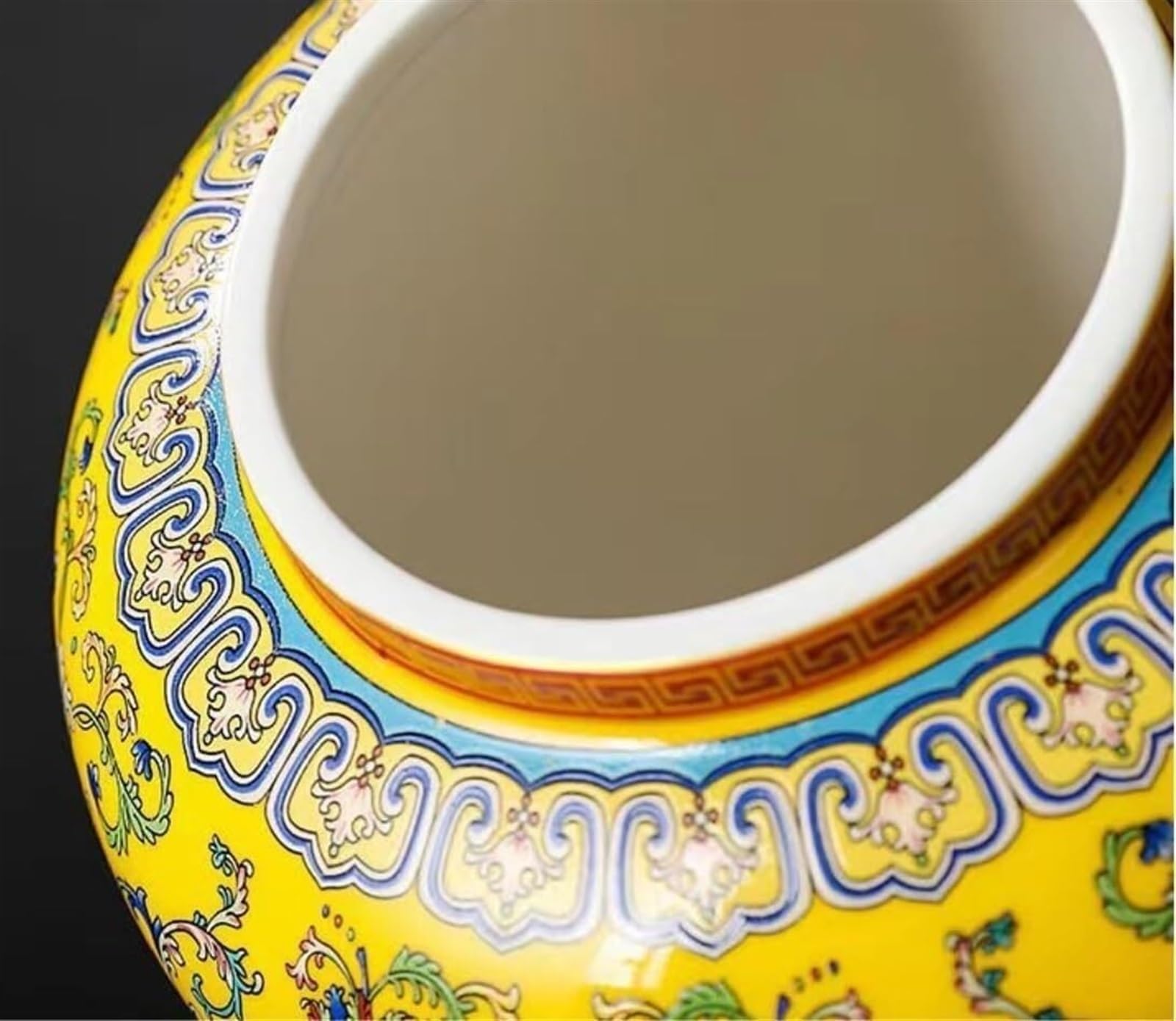 Ingwerglas aus Keramik mit Deckel, dekorativer Porzellan-Blumentopf für Heimdekoration, eleganter Porzellan-Blumentopf, Ingwerglas