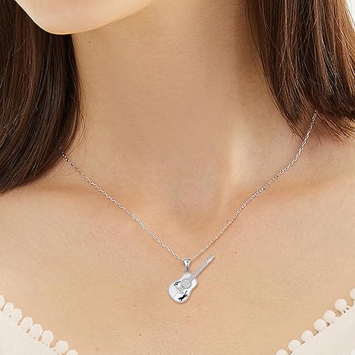 Miniatura 2 de Collar con colgante de música, guitarra, audífonos, nota musical, collar para mujeres, regalos para amantes de la música
